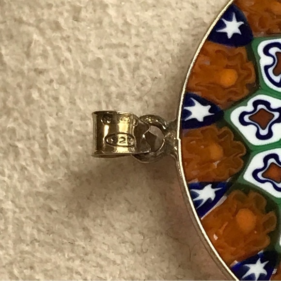 Millefiori Gilt 925 AMV Antica Murrina Venezia Handmade Murano Glass Pendant - Picture 5 of 15